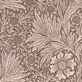 Marigold Wallpaper - Chocolate - by Morris. Click for more details and a description.
