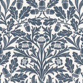 Acorn Wallpaper - Denim Blue - by Morris. Click for more details and a description.