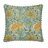 Windrush Cushion - Sage and Indigo - by Morris. Click for more details and a description.