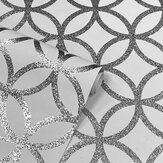 Sequin Geo Wallpaper - White / Silver - by Arthouse. Click for more details and a description.