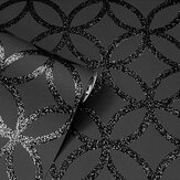 Sequin Geo Wallpaper - Black - by Arthouse. Click for more details and a description.