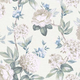 Keeka Floral Wallpaper - Blue / Cream - by Arthouse. Click for more details and a description.