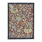Trent Rug - Madder Red / Webbs Blue - by Morris. Click for more details and a description.