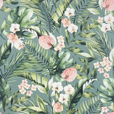 Tropical Floral Wallpaper - Blue - by Arthouse. Click for more details and a description.