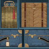 The Luggage Car Wallpaper - Blue - by Mind the Gap. Click for more details and a description.