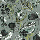 Wild Garden Wallpaper - Spirulina - by Hohenberger. Click for more details and a description.