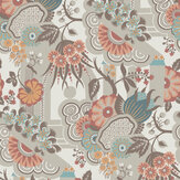 Pineapple Garden Wallpaper - Apricot - by 1838 Wallcoverings. Click for more details and a description.