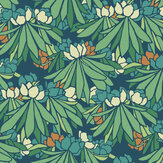 Rhododendron Wallpaper - Forest - by 1838 Wallcoverings. Click for more details and a description.