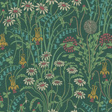 Flower Meadow Wallpaper - Forest - by 1838 Wallcoverings. Click for more details and a description.