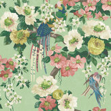 Papier peint Floral Serenade - Verde - 1838 Wallcoverings. Cliquez pour en savoir plus et lire la description.