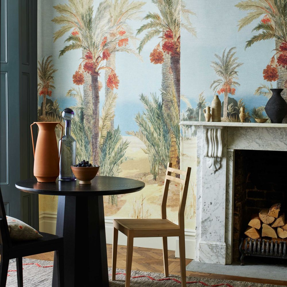 Date Palm Mural - Sand - by 1838 Wallcoverings