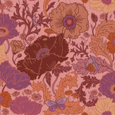 Fleur Wallpaper - Grapefruit - by Wear The Walls. Click for more details and a description.