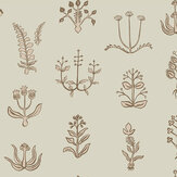 Floral Spot Wallpaper - Kemp Brown - by Josephine Munsey. Click for more details and a description.