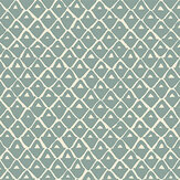 Pineapple Squares Wallpaper - Osney Blue - by Josephine Munsey. Click for more details and a description.