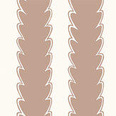 Scallop Stripe Wallpaper - Ham Pink - by Josephine Munsey. Click for more details and a description.