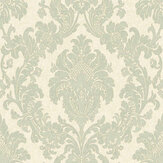 Ciara Damask Wallpaper - Sage Green - by Albany. Click for more details and a description.