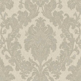 Ciara Damask Wallpaper - Soft Grey - by Albany. Click for more details and a description.