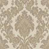 Ciara Damask Wallpaper - Soft Beige - by Albany. Click for more details and a description.