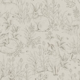 Forest Friends Wallpaper - Taupe - by Boråstapeter. Click for more details and a description.
