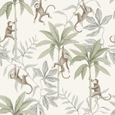 Jungle Friends Wallpaper - Ivory - by Boråstapeter. Click for more details and a description.