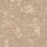Crazy Flowers Wallpaper - Beige - by Tres Tintas. Click for more details and a description.