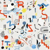 Funny Shapes Wallpaper - White - by Tres Tintas. Click for more details and a description.