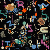 Funny Shapes Wallpaper - Black - by Tres Tintas. Click for more details and a description.