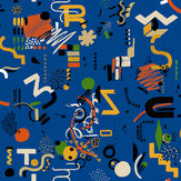 Funny Shapes Wallpaper - Azul - by Tres Tintas. Click for more details and a description.