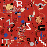 Funny Shapes Wallpaper - Red - by Tres Tintas. Click for more details and a description.