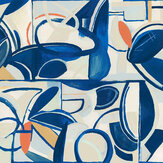 Giant Abstract Mural - Blue - by Tres Tintas. Click for more details and a description.