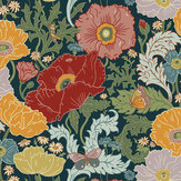 Tissu Fleur Velvet - Indigo - Wear The Walls. Cliquez pour en savoir plus et lire la description.
