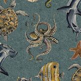 Thalassophile Velvet Fabric - Aegean - by Wear The Walls. Click for more details and a description.
