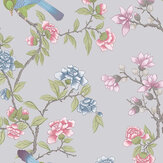 Aderyn Wallpaper - French Grey - by Little Greene. Click for more details and a description.