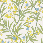Bamboo Floral Wallpaper - Blue Verditer - by Little Greene. Click for more details and a description.