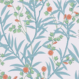 Bamboo Floral Wallpaper - Heat - by Little Greene. Click for more details and a description.