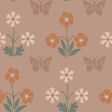 Burges Butterfly Wallpaper - Masquerade - by Little Greene. Click for more details and a description.