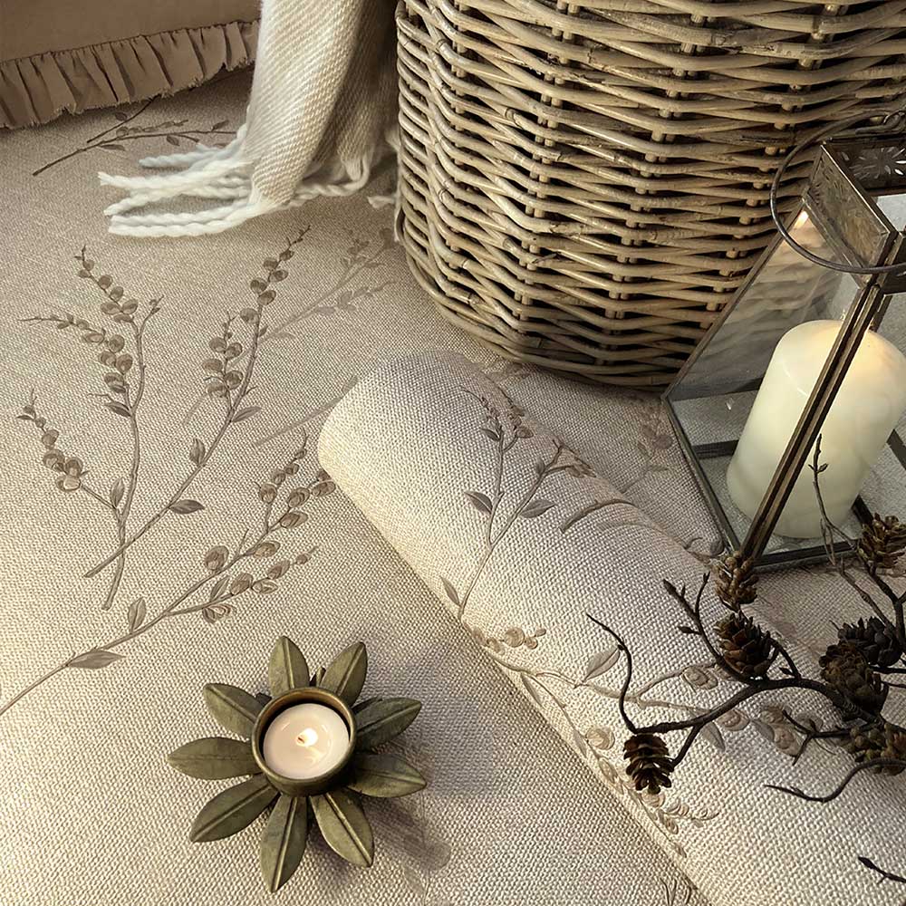 Carmella Floral Texture Wallpaper - Beige - by Albany