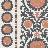 Samrina Wallpaper - Charcoal / Copper - by Osborne & Little. Click for more details and a description.