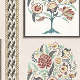 Taniska Wallpaper - Eucalyptus / Charcoal - by Osborne & Little. Click for more details and a description.