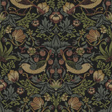 Strawberry Garden Wallpaper - Black - by NextWall. Click for more details and a description.