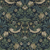 Strawberry Garden Wallpaper - Blue - by NextWall. Click for more details and a description.