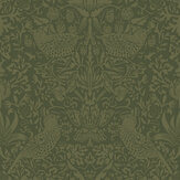Tonal Bird Garden Wallpaper - Moss Green - by NextWall. Click for more details and a description.