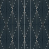 Geo Diamond Wallpaper - Blue Denim & Pewter - by NextWall. Click for more details and a description.