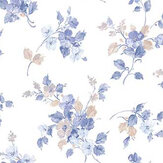 Painterly Bouquet Wallpaper - Blue - by Galerie. Click for more details and a description.