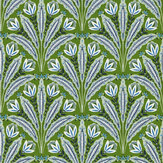 Attingham Wallpaper - Cobalt / Green - by Clarke & Clarke. Click for more details and a description.