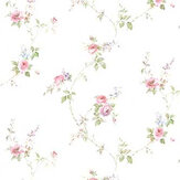 Mini Rose Trail Wallpaper - Pink - by Galerie. Click for more details and a description.