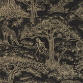 Kisumu Wallpaper - Noir/Luxe - by Clarke & Clarke. Click for more details and a description.