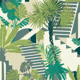 Malindi Wallpaper - Palm - by Clarke & Clarke. Click for more details and a description.
