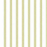Ticking Stripe Wallpaper - Lime Green - by Galerie. Click for more details and a description.