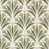 Attingham Wallpaper - Sage / Blush - by Clarke & Clarke. Click for more details and a description.
